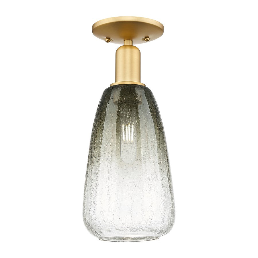 Innovations Brookhaven Almond 1Lt 6" Semi-Flush, Gold/Slate - 716-1C-SG-G480-6SL
