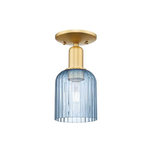 Innovations Bridal Veil 1Lt 5" Semi-Flush Mount, Gold/Blue - 716-1C-SG-G559-5BL