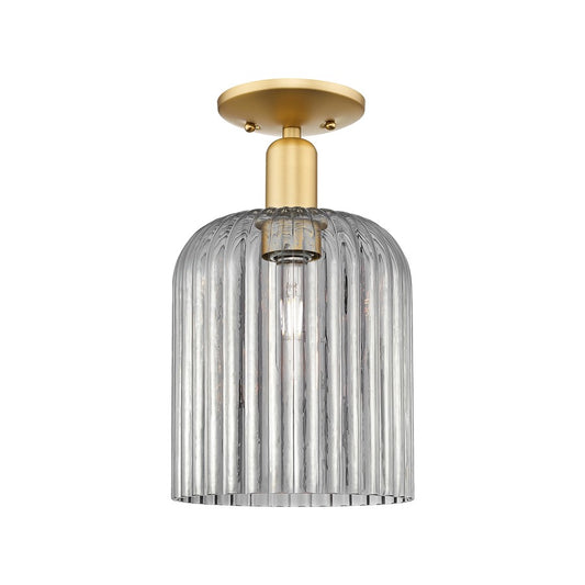 Innovations Bridal Veil 1Lt 8" Semi-Flush Mount, Gold/Smoke - 716-1C-SG-G559-8SM