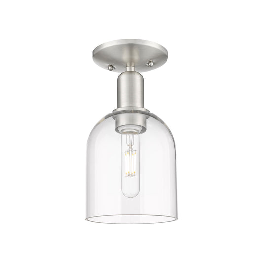 Innovations Bella 6in 1-Light Semi-Flush Mount | Industrial Brushed Satin Nickel and Clear Glass | Hallway & Entryway | 5.5 x | Model 716-1C-SN-G558-6CL