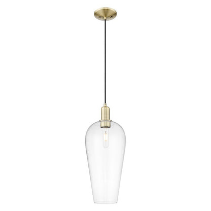 Innovations Chelsea 1Lt 8" Cord Mini Pendant, AB/Clear - 716-1P-AB-G456-8CL
