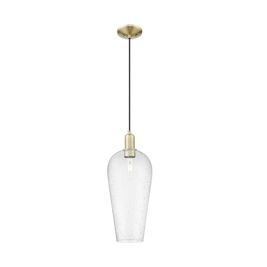 Innovations Chelsea 1Lt 8" Cord Mini Pendant, AB/Seed - 716-1P-AB-G456-8SDY