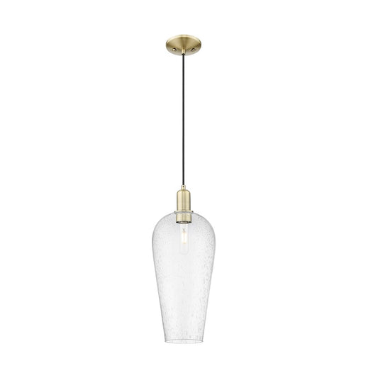 Innovations Chelsea 1Lt 8" Cord Mini Pendant, AB/Seed - 716-1P-AB-G456-8SDY