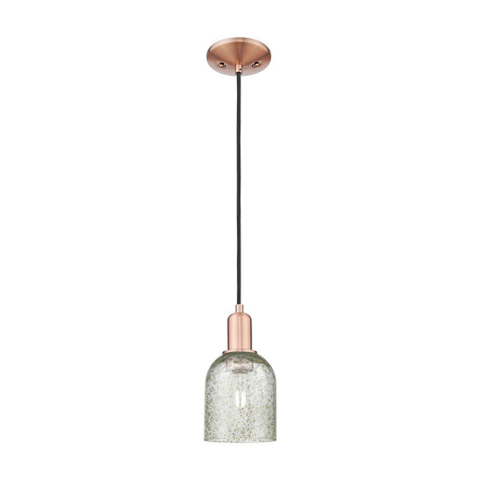 Innovations Caledonia 5in 1-Light Mini Pendant | Industrial Antique Copper Steel and Mica Glass | Kitchen Island & Dining Room | 5 | Model 716-1P-AC-G259