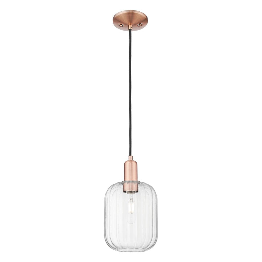 Innovations Preston 1Lt 7" Jar Cord Mini Pendant, CP/CL Jar - 716-1P-AC-G460-7CL