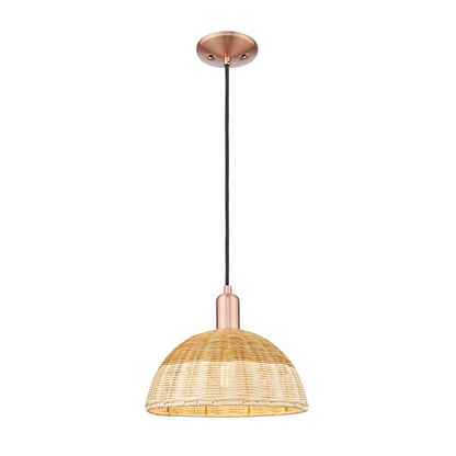 Innovations NB Dome 1Lt Cord Mini Pendant/12" CP/NF - 716-1P-AC-NBD2-12-NAT