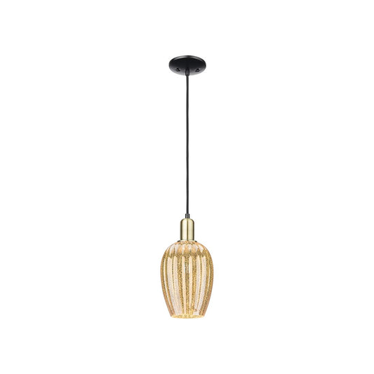 Innovations Preston 1Lt 6" Flute Cord Mini Pendant, BKS/MC - 716-1P-BAB-G457-6ME