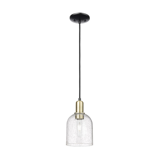 Innovations Bella 6in 1-Light Mini Pendant | Industrial Black Antique Brass and Seedy Glass | Kitchen Island & Dining Room | Model 716-1P-BAB-G558-6SDY