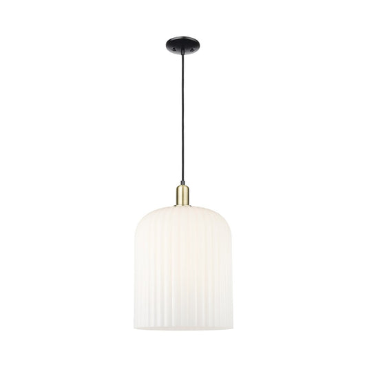 Innovations BV 1Lt 12" Cord Mini Pendant, BKS/GW - 716-1P-BAB-G559-12GWH