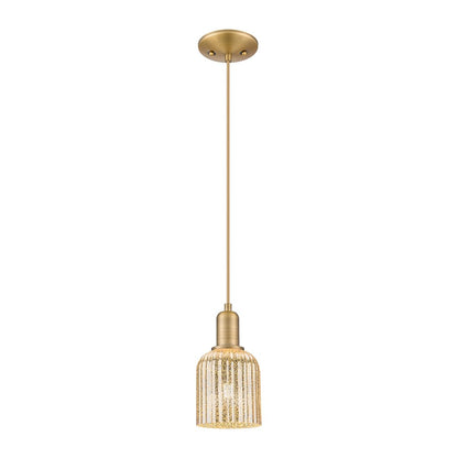 Innovations Bridal Veil 1Lt 5" Cord Mini Pendant, Brushed Brass/MC