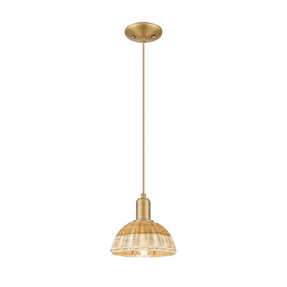Innovations NB Dome 1Lt 8" Cord Mini Pendant/BB/NF - 716-1P-BB-NBD2-75-NAT