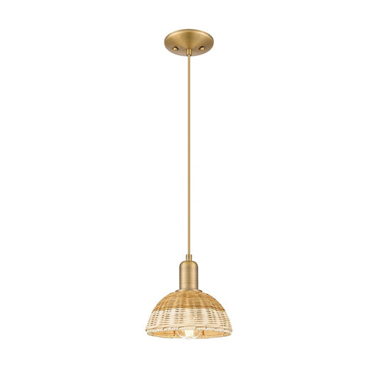 Innovations NB Dome 1Lt 8" Cord Mini Pendant/BB/NF - 716-1P-BB-NBD2-75-NAT
