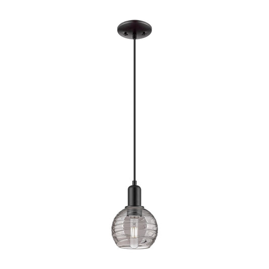 Innovations Athens DS 1Lt 6" Cord Mini Pendant, BK/SDS - 716-1P-BK-G1213-6SM