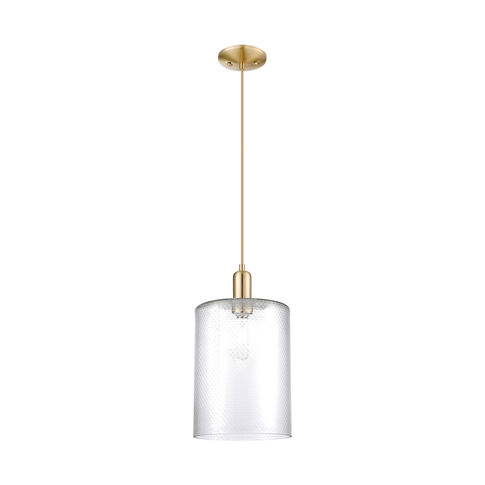 Innovations Cobbleskill 9in 1-Light Mini Pendant | Industrial Champagne Bronze Steel and Clear Glass | Kitchen Island & Dining | Model 716-1P-CB-G112-L
