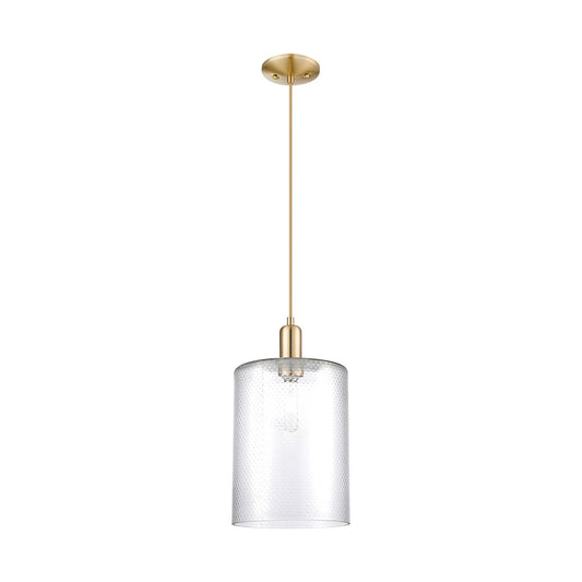 Innovations Cobbleskill 9in 1-Light Mini Pendant | Industrial Champagne Bronze Steel and Clear Glass | Kitchen Island & Dining | Model 716-1P-CB-G112-L