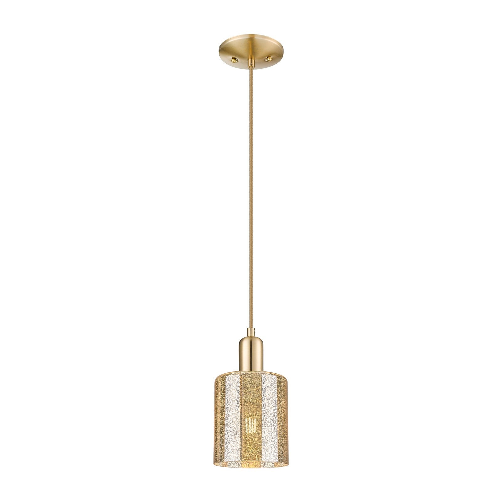 Innovations Cobbleskill 5in 1-Light Mini Pendant | Industrial Champagne Bronze Steel and Mercury Glass | Kitchen Island & Dining | Model 716-1P-CB-G116