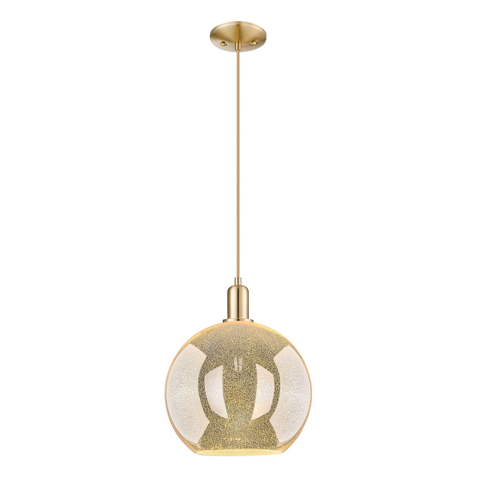 Innovations Athens 12in 1-Light Mini Pendant | Industrial Champagne Bronze Steel and Mercury Glass | Kitchen Island & Dining | Model 716-1P-CB-G128-12