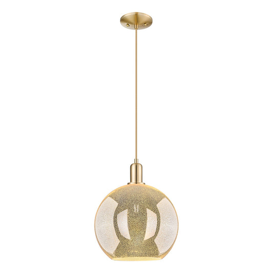 Innovations Athens 12in 1-Light Mini Pendant | Industrial Champagne Bronze Steel and Mercury Glass | Kitchen Island & Dining | Model 716-1P-CB-G128-12