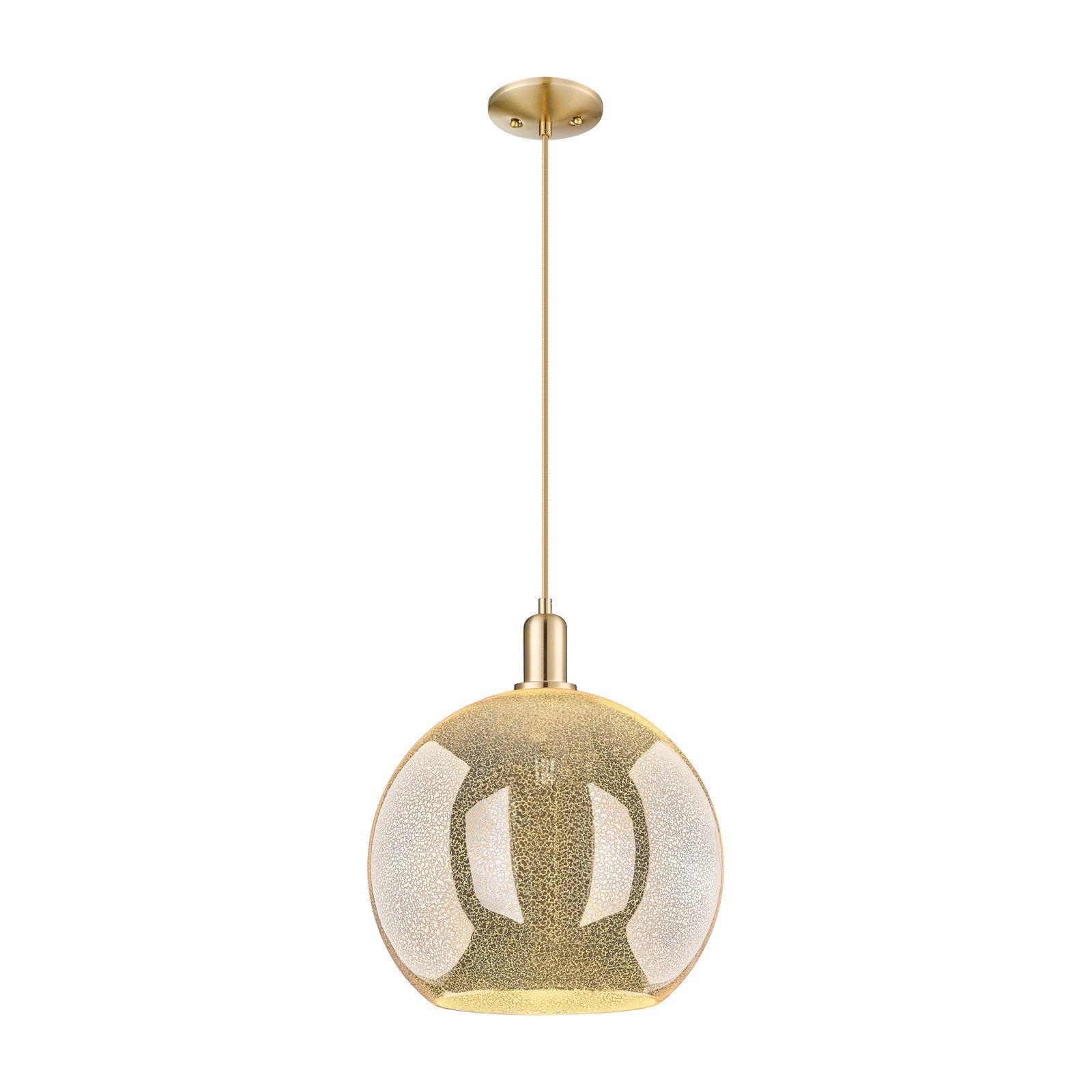 Innovations Athens 14in 1-Light Mini Pendant | Industrial Champagne Bronze Steel and Mercury Glass | Kitchen Island & Dining | Model 716-1P-CB-G128-14