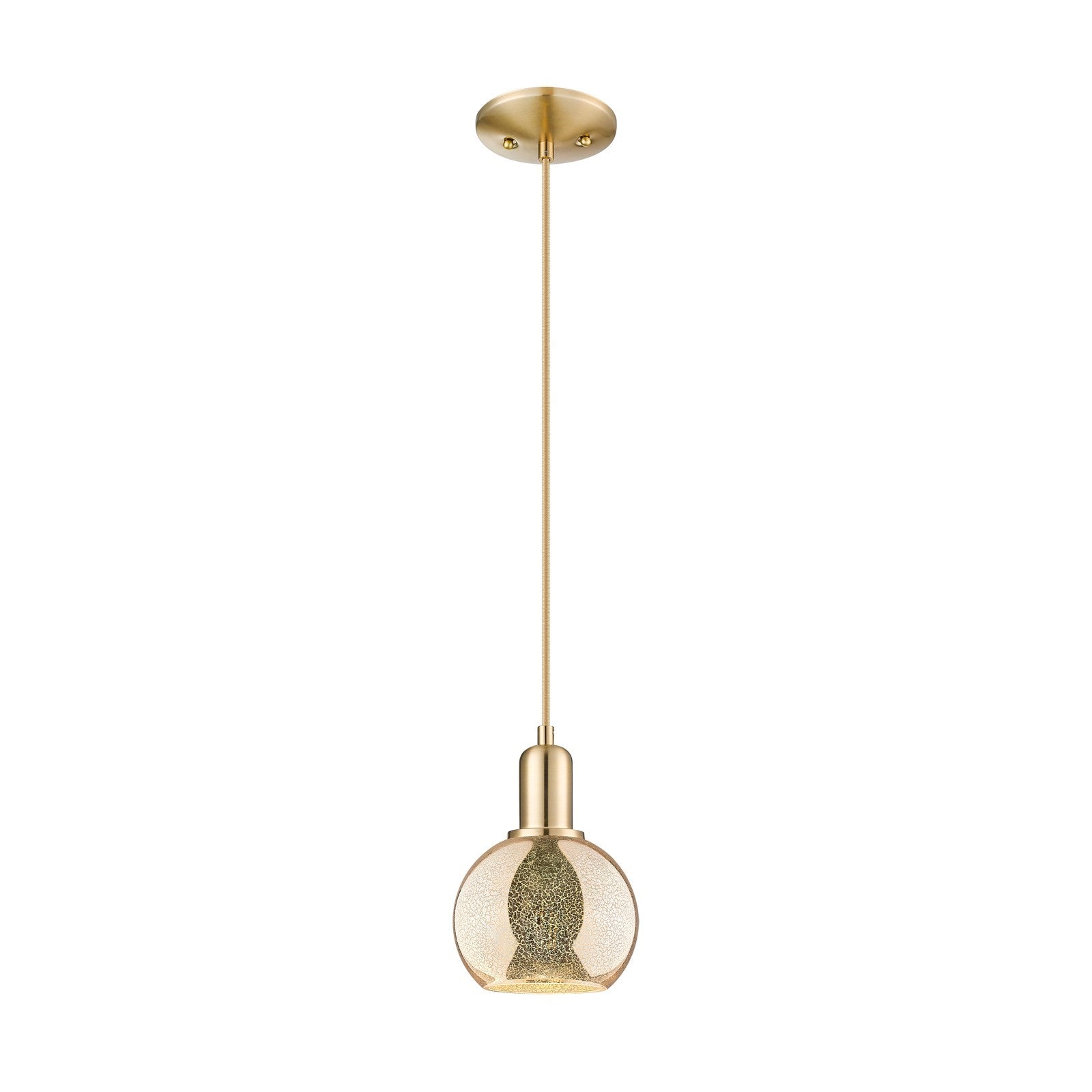 Innovations Athens 8in 1-Light Mini Pendant | Industrial Champagne Bronze Steel and Mercury Glass | Kitchen Island & Dining Room | Model 716-1P-CB-G128-8