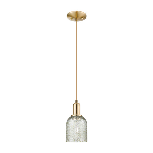 Innovations Caledonia 5in 1-Light Mini Pendant | Industrial Champagne Bronze Steel and Mica Glass | Kitchen Island & Dining Room | Model 716-1P-CB-G259