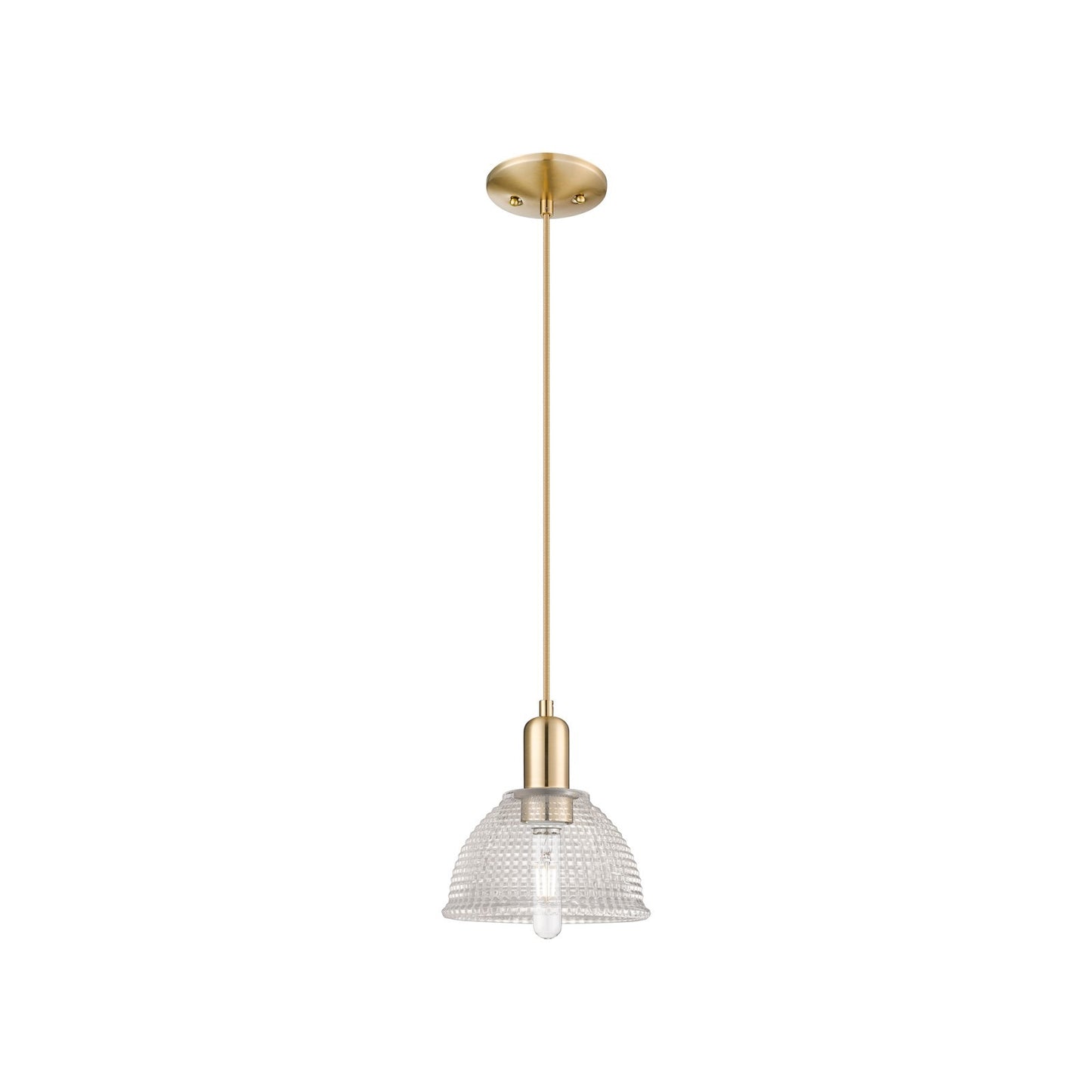Innovations Arietta 8in 1-Light Mini Pendant | Industrial Champagne Bronze Steel and Clear Glass | Kitchen Island & Dining Room | 8 | Model 716-1P-CB-G422