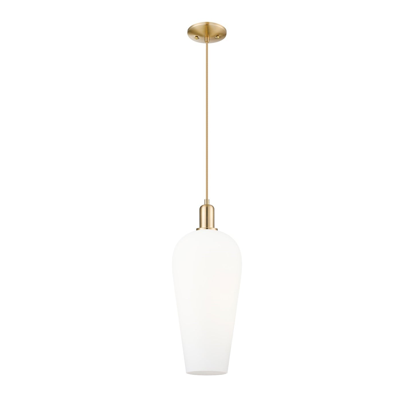 Innovations Chelsea 8in 1-Light Mini Pendant | Industrial Champagne Bronze Steel and White Glass | Kitchen Island & Dining Room | Model 716-1P-CB-G456-8WH