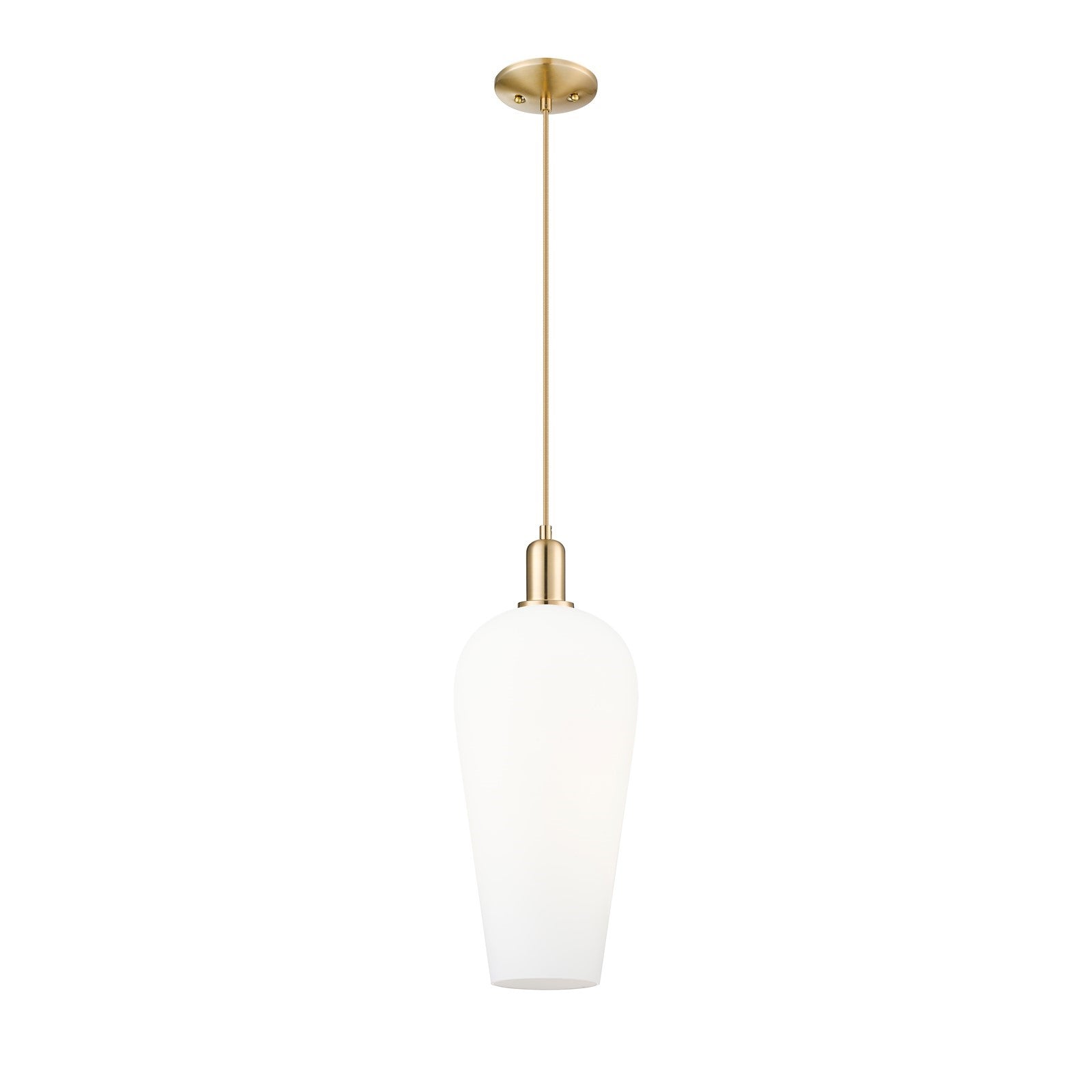 Innovations Chelsea 8in 1-Light Mini Pendant | Industrial Champagne Bronze Steel and White Glass | Kitchen Island & Dining Room | Model 716-1P-CB-G456-8WH