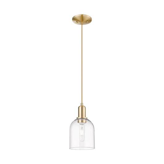 Innovations Bella 6in 1-Light Mini Pendant | Industrial Champagne Bronze Steel and Clear Glass | Kitchen Island & Dining Room | Model 716-1P-CB-G558-6CL