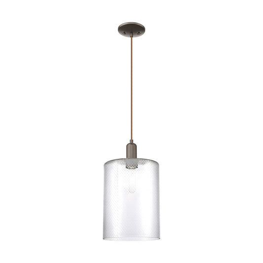Innovations Cobbleskill 9in 1-Light Mini Pendant | Industrial Oil Rubbed Bronze Steel and Clear Glass | Kitchen Island & Dining | Model 716-1P-OB-G112-L