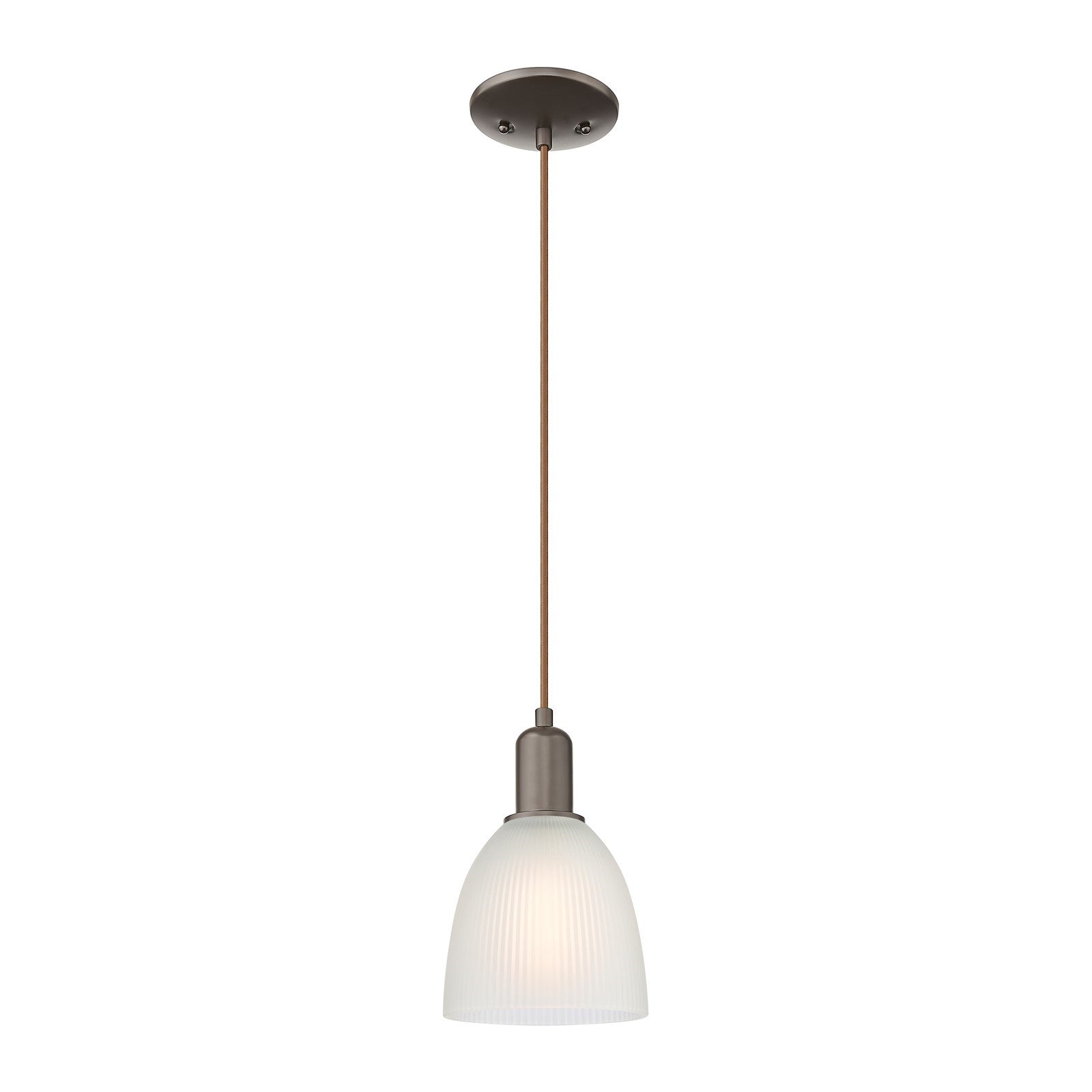 Innovations Castile 6in 1-Light Mini Pendant | Industrial Oil Rubbed Bronze and White Glass | Kitchen Island & Dining Room | 6 x 6 | Model 716-1P-OB-G381