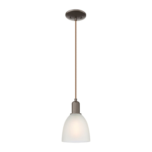 Innovations Castile 6in 1-Light Mini Pendant | Industrial Oil Rubbed Bronze and White Glass | Kitchen Island & Dining Room | 6 x 6 | Model 716-1P-OB-G381