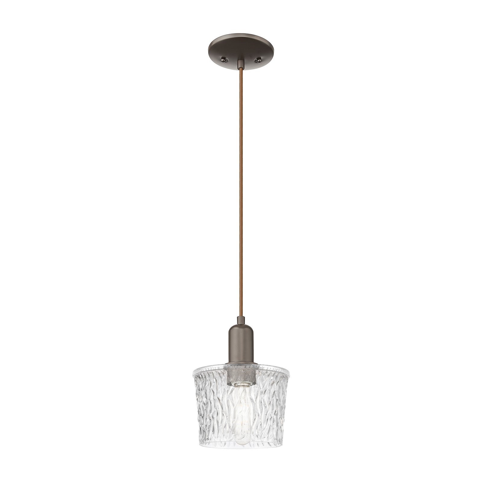 Innovations Niagara 6.5in 1-Light Mini Pendant | Industrial Oil Rubbed Bronze Steel and Clear Glass | Kitchen Island & Dining Room | Model 716-1P-OB-G402