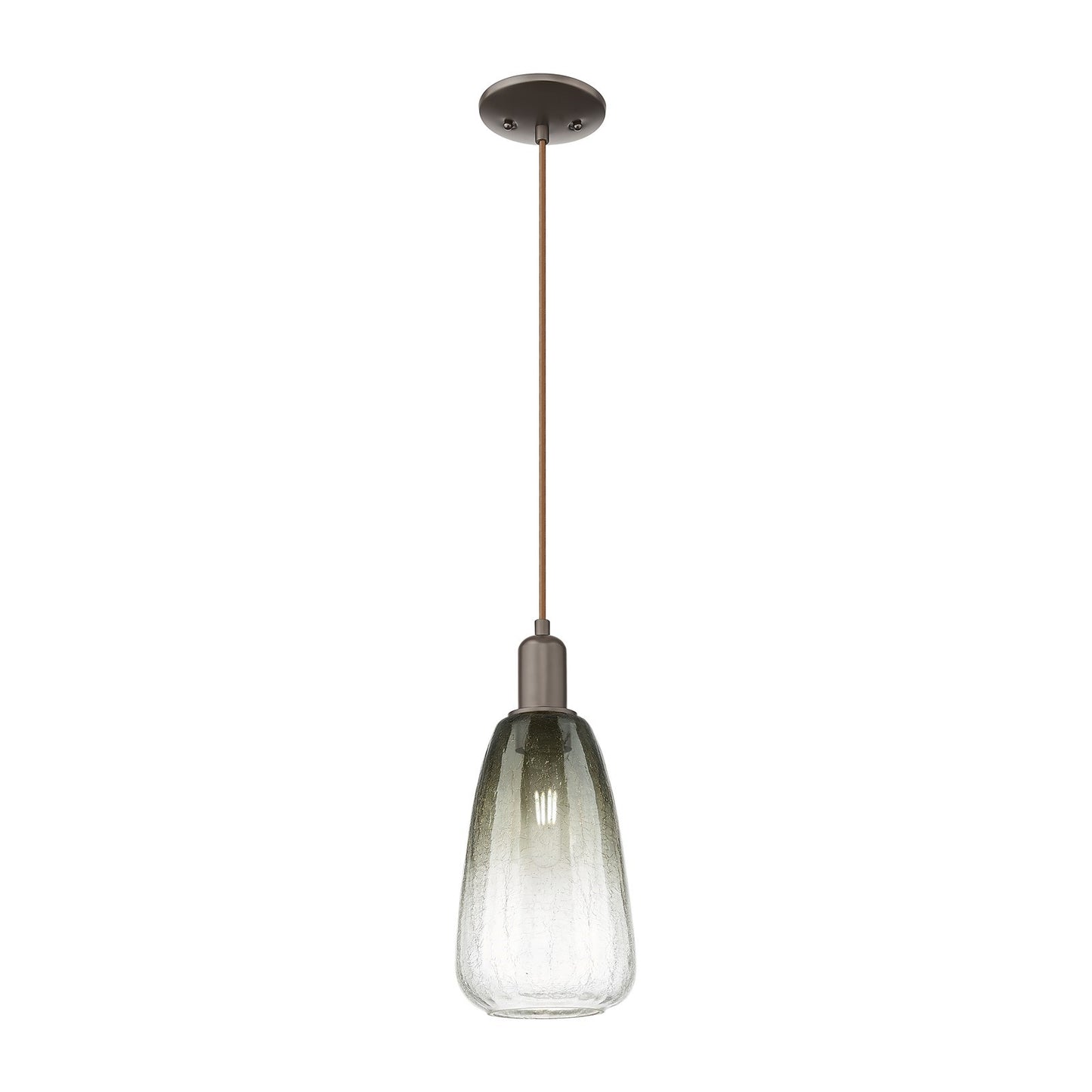 Innovations Brookhaven Almond 6in 1-Light Mini Pendant | Industrial Oil Rubbed Bronze and Slate Glass | Kitchen Island & Dining | Model 716-1P-OB-G480-6SL