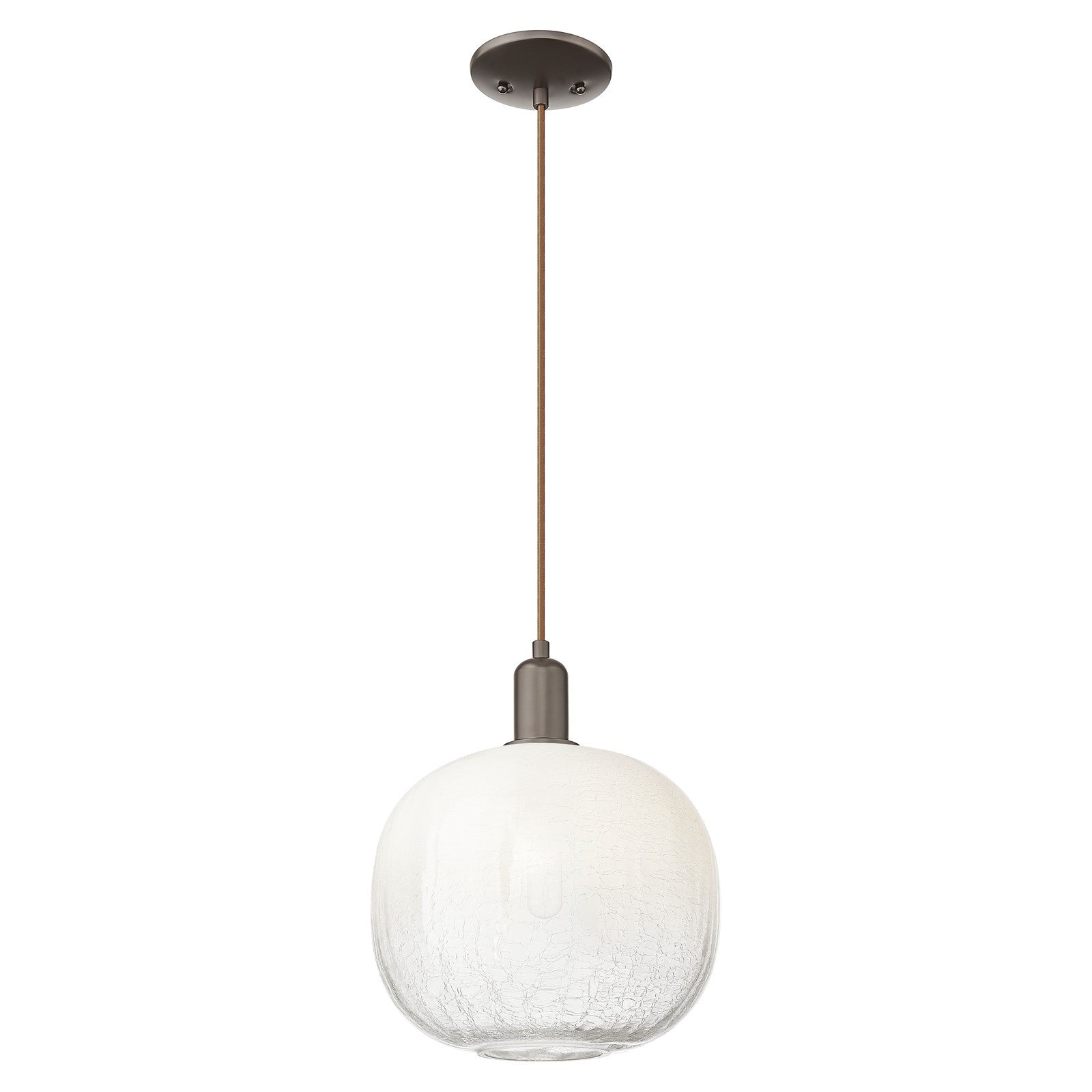 Innovations Brookhaven Sphere 10.5in 1-Light Mini Pendant | Industrial Oil Rubbed Bronze Steel and Opal Glass | Kitchen Island | Model 716-1P-OB-G481-10OP
