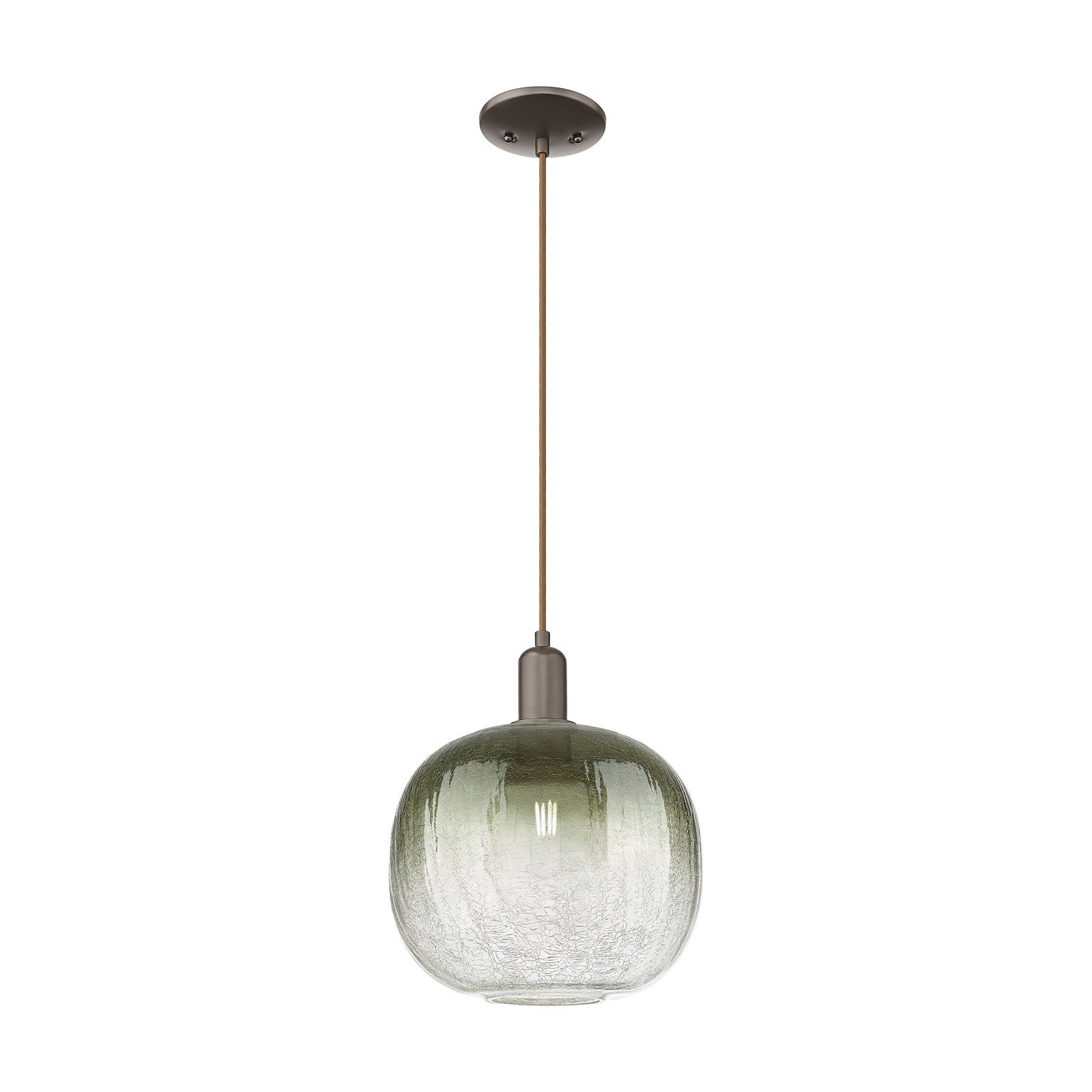 Innovations Brookhaven Sphere 10.5in 1-Light Mini Pendant | Industrial Oil Rubbed Bronze and Slate Glass | Kitchen Island & | Model 716-1P-OB-G481-10SL