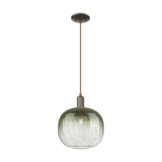 Innovations Brookhaven Sphere 10.5in 1-Light Mini Pendant | Industrial Oil Rubbed Bronze and Slate Glass | Kitchen Island & | Model 716-1P-OB-G481-10SL