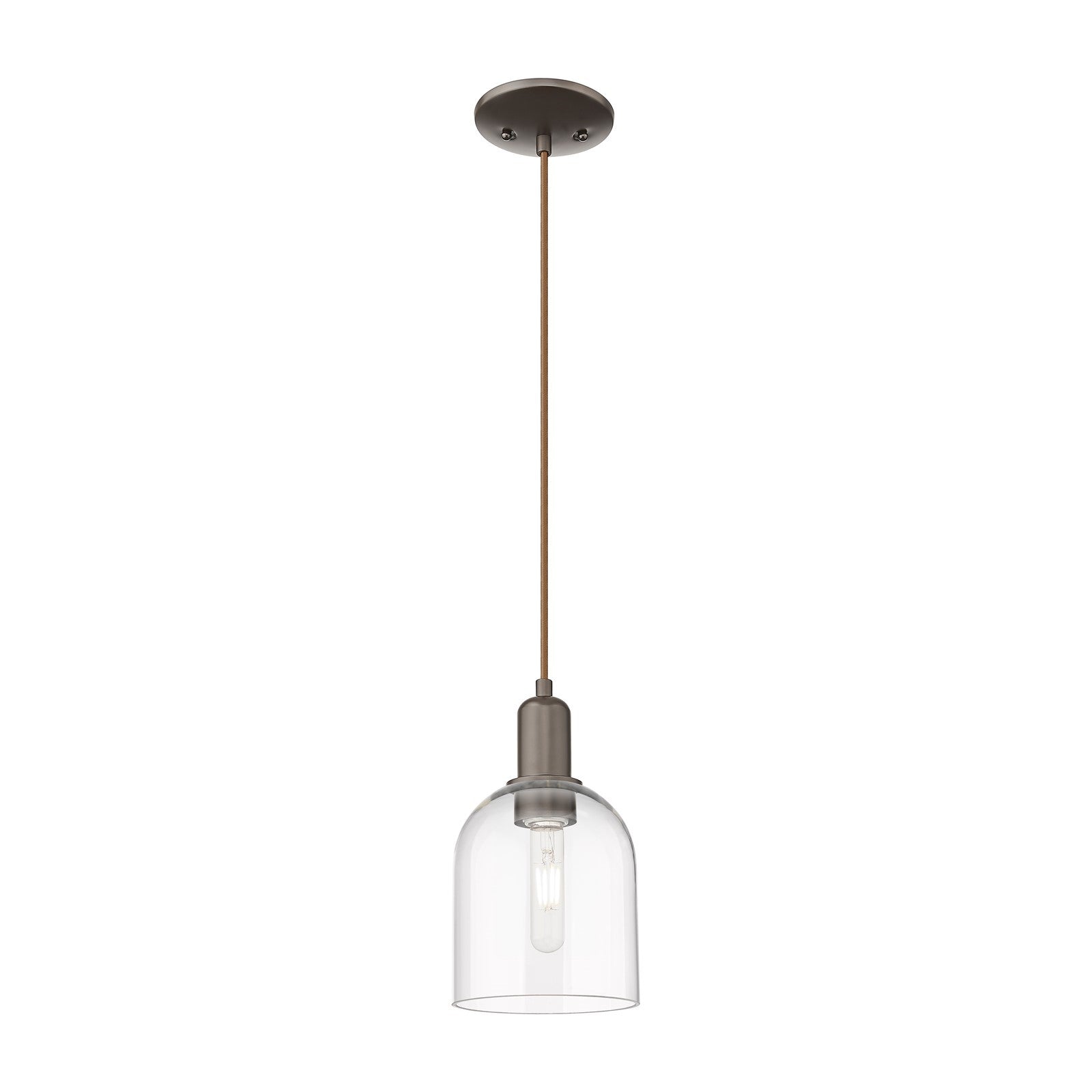 Innovations Bella 6in 1-Light Mini Pendant | Industrial Oil Rubbed Bronze and Clear Glass | Kitchen Island & Dining Room | 5.5 | Model 716-1P-OB-G558-6CL