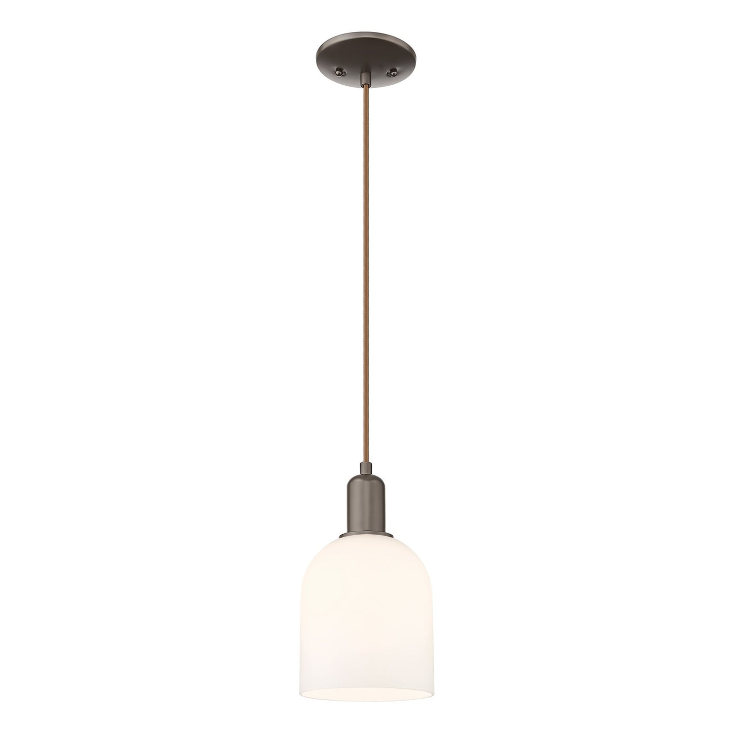 Innovations Bella 6in 1-Light Mini Pendant | Industrial Oil Rubbed Bronze and White Glass | Kitchen Island & Dining Room | 5.5 | Model 716-1P-OB-G558-6GWH
