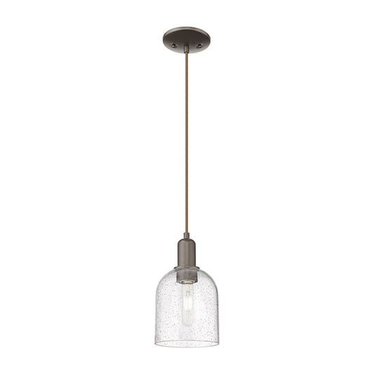 Innovations Bella 6in 1-Light Mini Pendant | Industrial Oil Rubbed Bronze Steel and Seedy Glass | Kitchen Island & Dining Room | Model 716-1P-OB-G558-6SDY