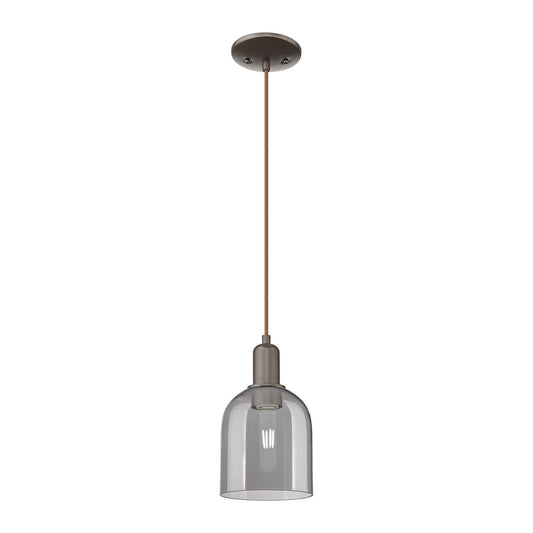 Innovations Bella 6in 1-Light Mini Pendant | Industrial Oil Rubbed Bronze and Light Smoke Glass | Kitchen Island | 5.5 x 10.32 | Model 716-1P-OB-G558-6SM