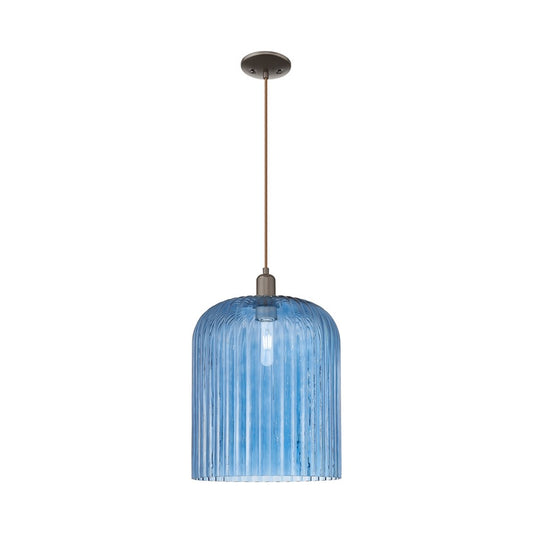 Innovations Bridal Veil 1Lt 12" Cord Mini Pendant, OB/Blue - 716-1P-OB-G559-12BL