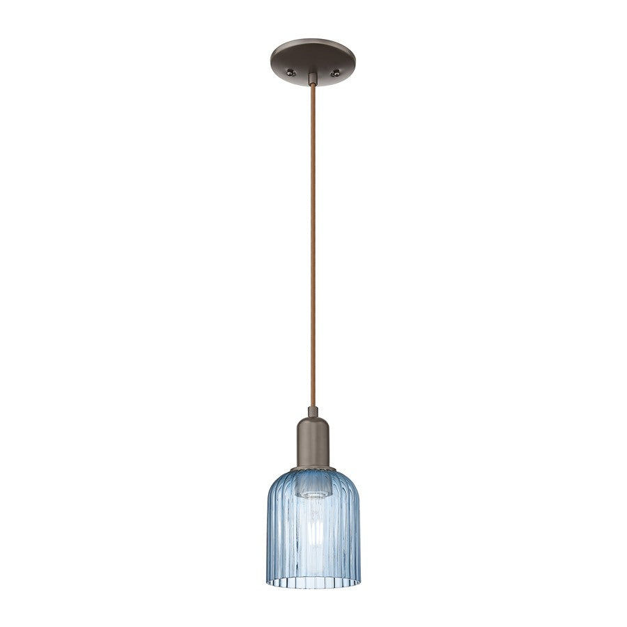 Innovations Bridal Veil 1Lt 5" Cord Mini Pendant, OB/Blue - 716-1P-OB-G559-5BL