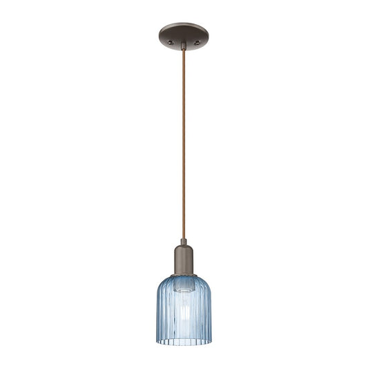 Innovations Bridal Veil 1Lt 5" Cord Mini Pendant, OB/Blue - 716-1P-OB-G559-5BL