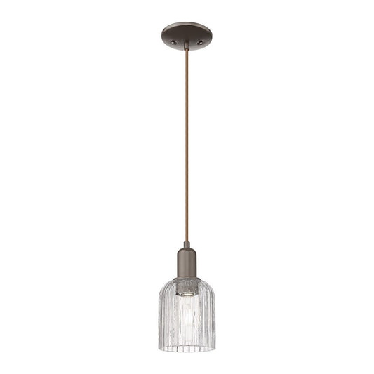 Innovations Bridal Veil 1Lt 5" Cord Mini Pendant, OB/Clear - 716-1P-OB-G559-5CL
