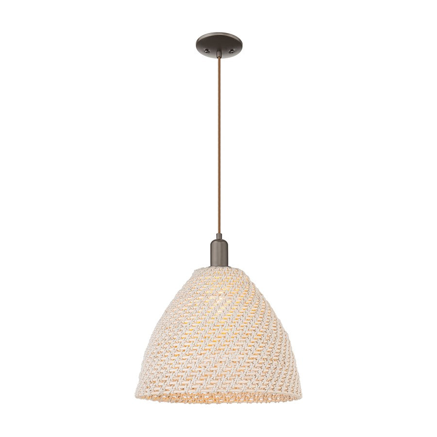 Innovations NB Dome 1Lt 16" Cord Mini Pendant, OB/NF - 716-1P-OB-NBD-16-NAT