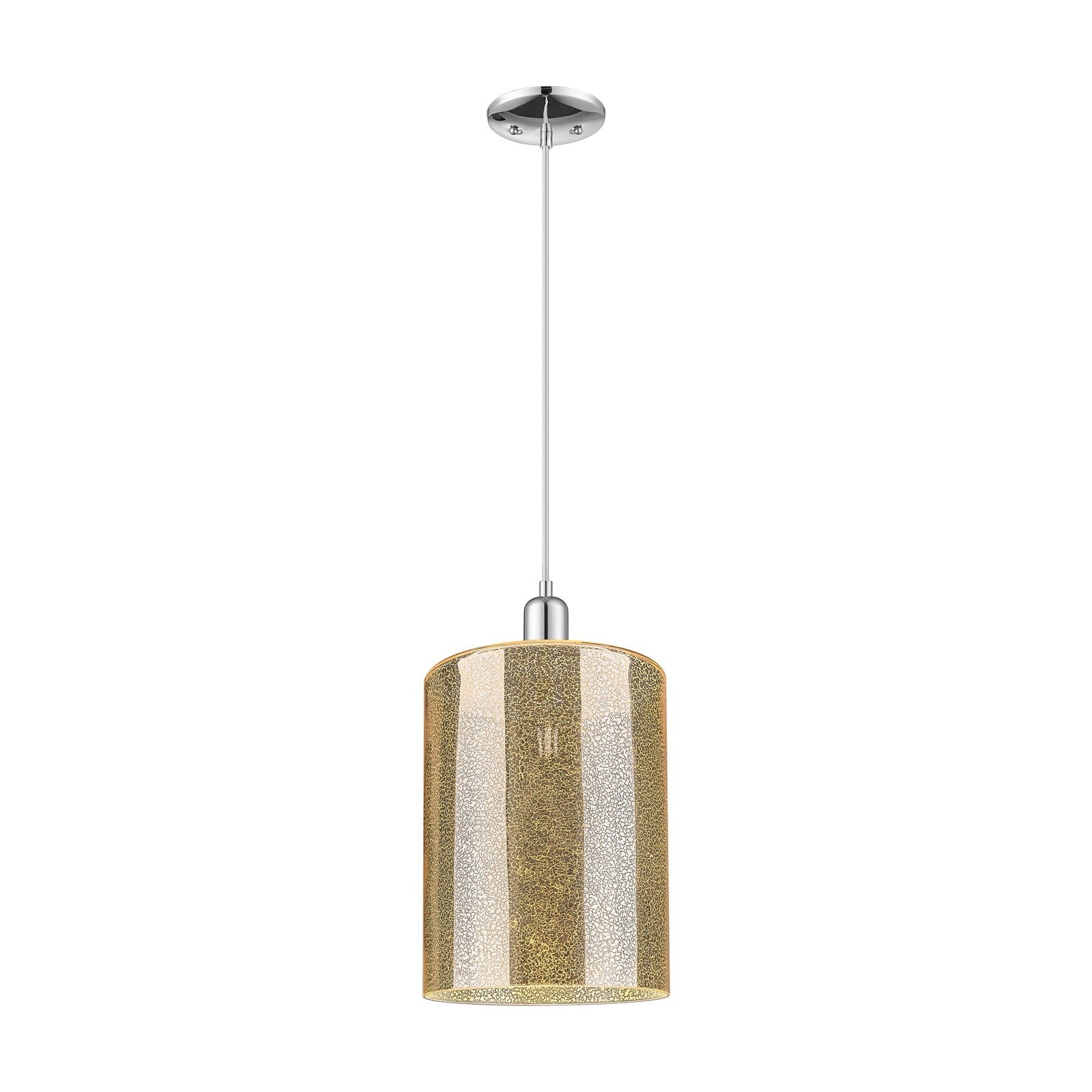 Innovations Cobbleskill 9in 1-Light Mini Pendant | Industrial Polished Chrome and Mercury Glass | Kitchen Island & Dining Room | Model 716-1P-PC-G116-L