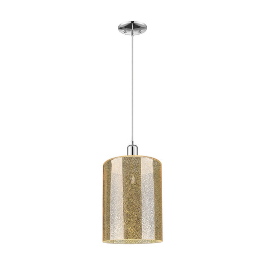 Innovations Cobbleskill 9in 1-Light Mini Pendant | Industrial Polished Chrome and Mercury Glass | Kitchen Island & Dining Room | Model 716-1P-PC-G116-L