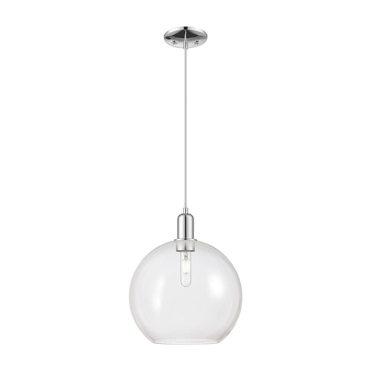 Innovations Athens 12in 1-Light Mini Pendant | Industrial Polished Chrome and Clear Glass | Kitchen Island & Dining Room | 11.75 | Model 716-1P-PC-G122-12