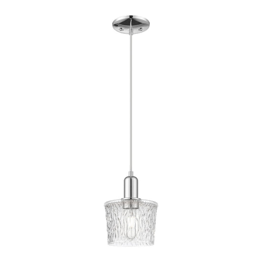 Innovations Niagara 7in 1-Light Mini Pendant | Industrial Modern Polished Chrome and Clear Glass | Kitchen Island & Dining Room | Model 716-1P-PC-G402